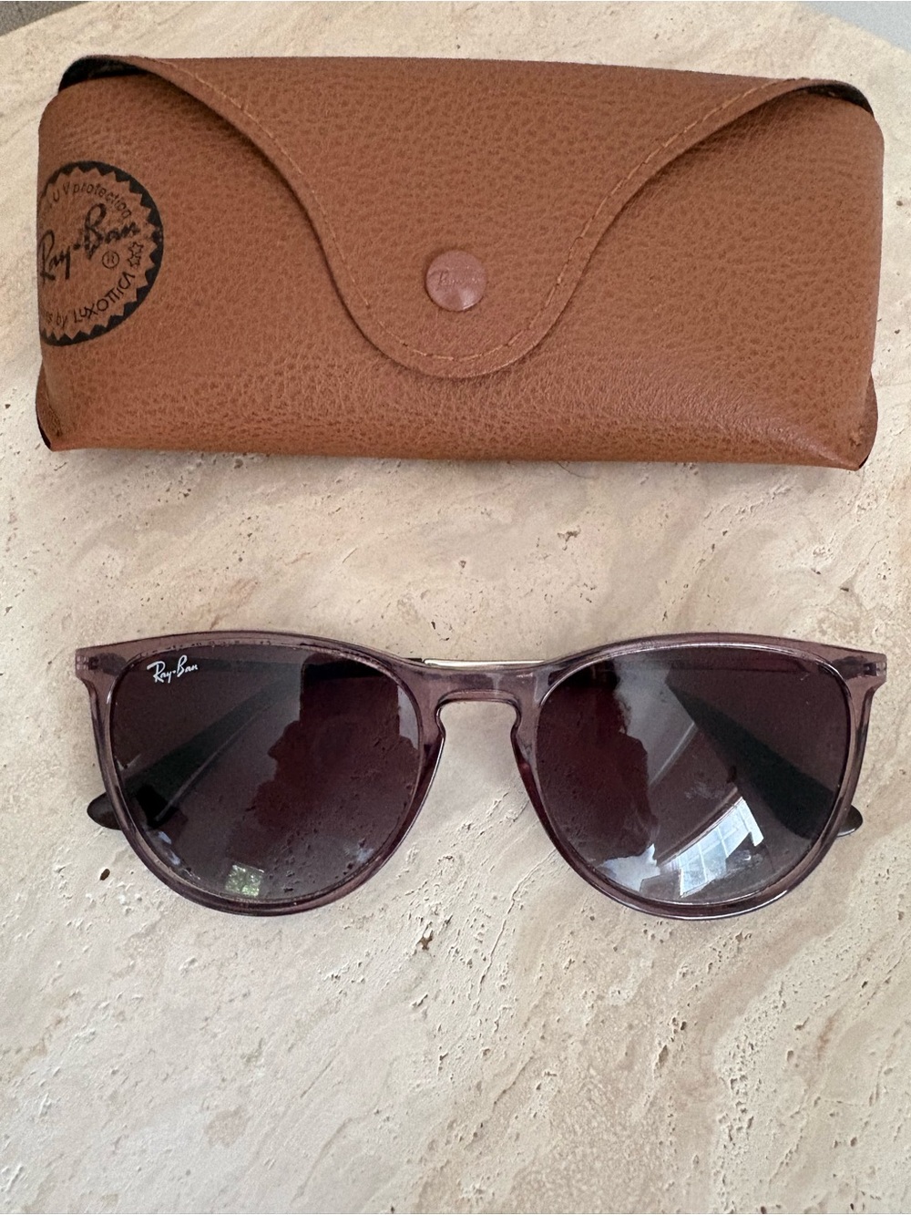 Ray-Ban Girls Brown Transparent Frame Sunglasses - Brown Lenses